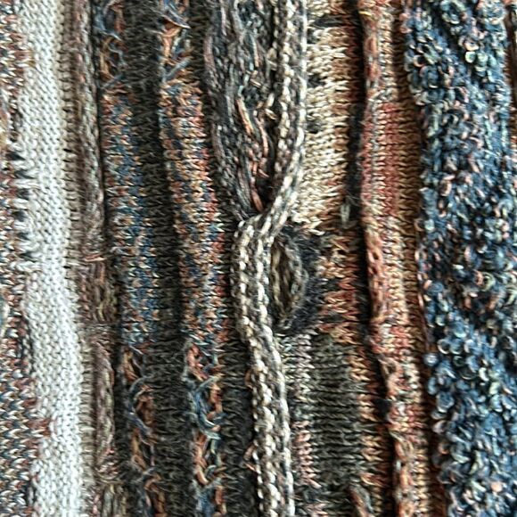 Croft and Barrow Coogi Sweater Mocha Mousse brown tones grey cuffs XLT - Picture 6 of 17